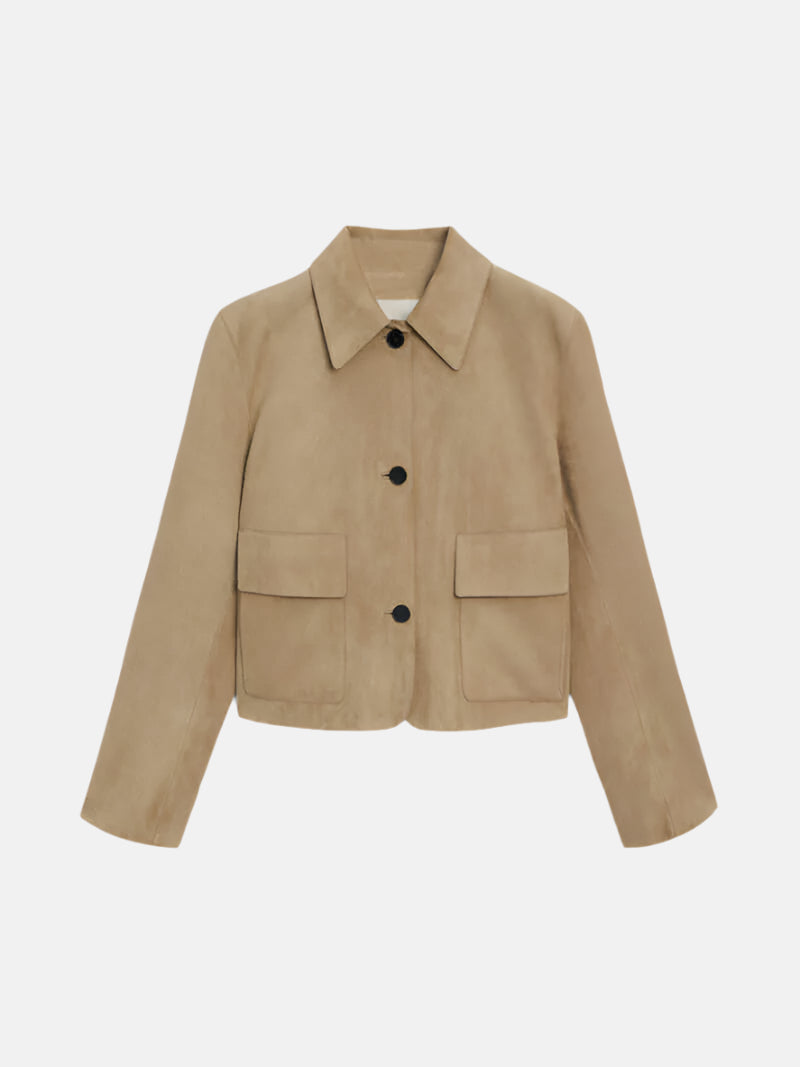 Elaria - Faux Suede Jack-Jacket-S-Camel-Lyle&Oak