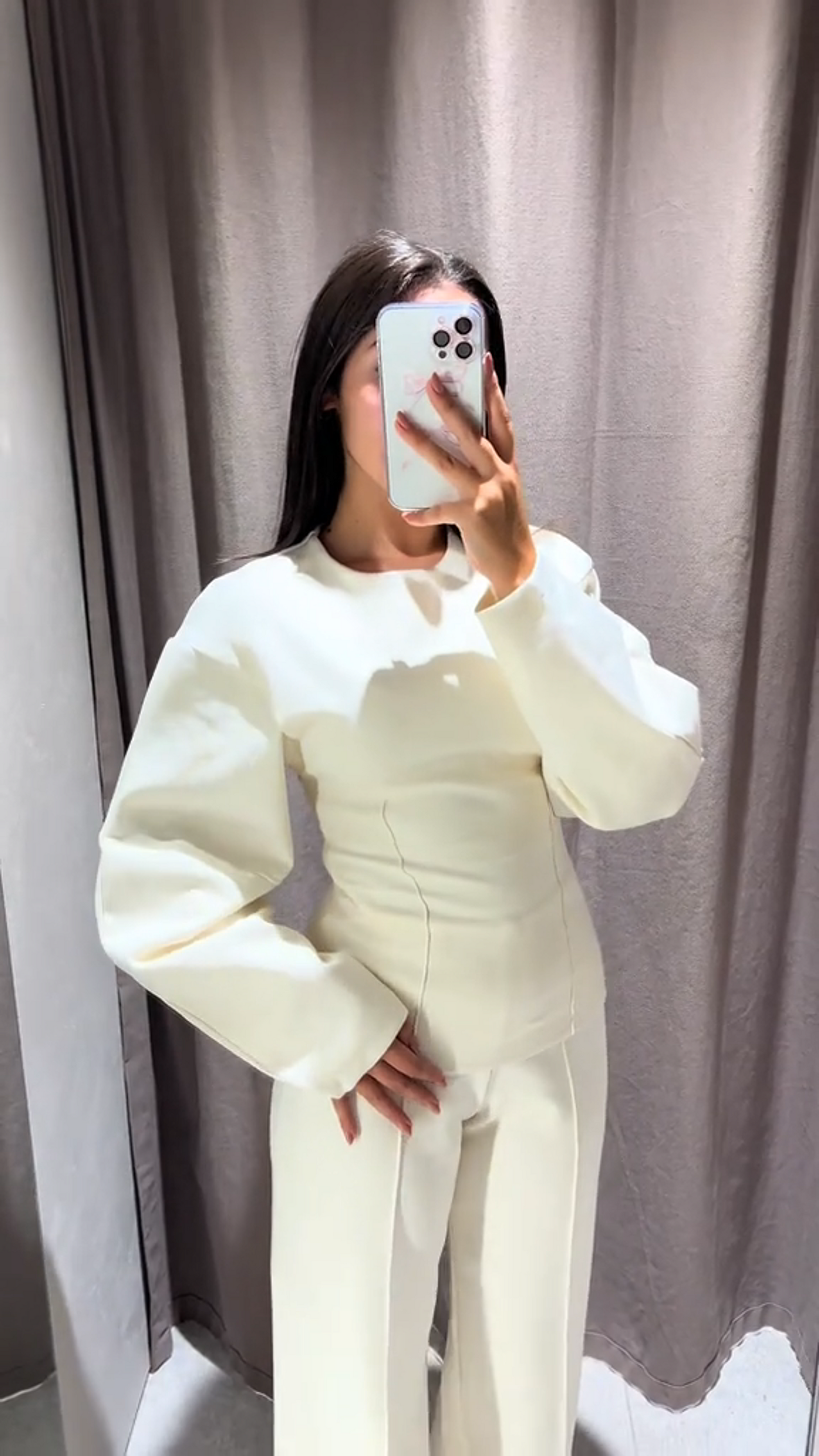 Elegant set with a comfortable high waist.-Sets-Beige-S-Lyle and Oak