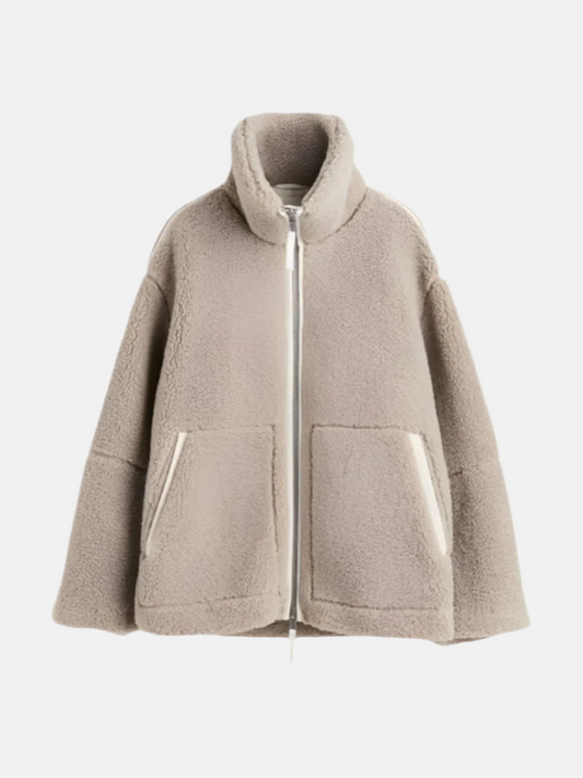 Cixie - Faux Shearling Jacket-Jacket-Lyle & Oak-Light Brown-M-Lyle-and-Oak