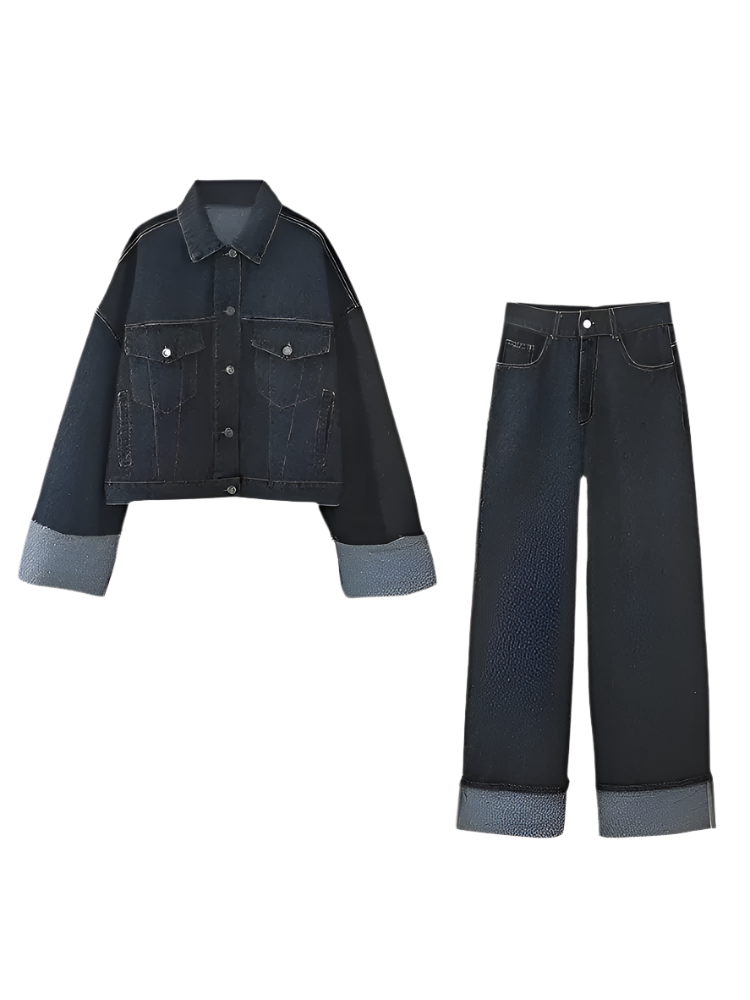 Denim ensemble – stylish look for any occasion.-Sets-Darkblue-XS-Lyle and Oak