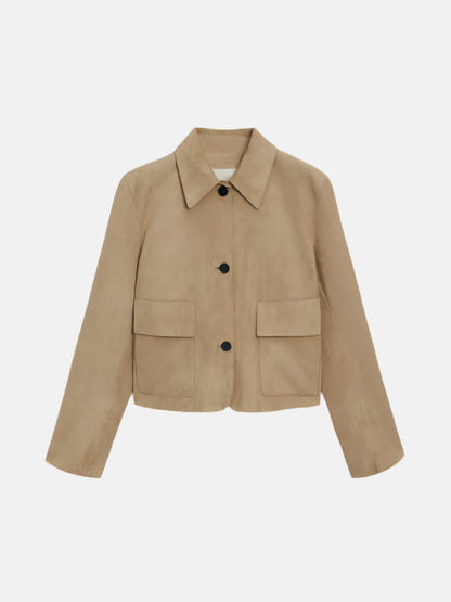 Elaria - Faux Suede Jack-Jacket-S-Camel-Lyle&Oak
