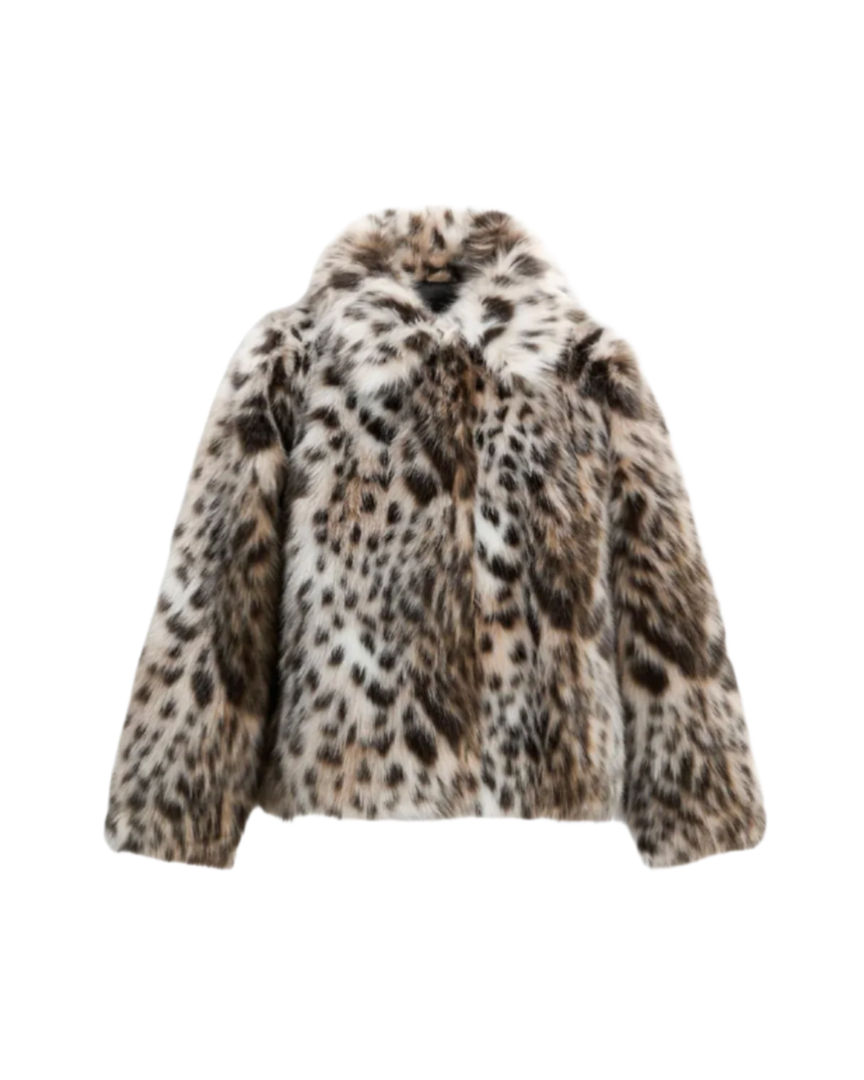 Leopard faux fur jacket – luxurious design.