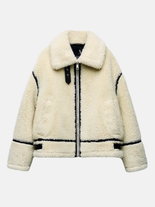 Nalini - Teddy Jacket-Jacket-Lyle & Oak-White-S-Lyle-and-Oak