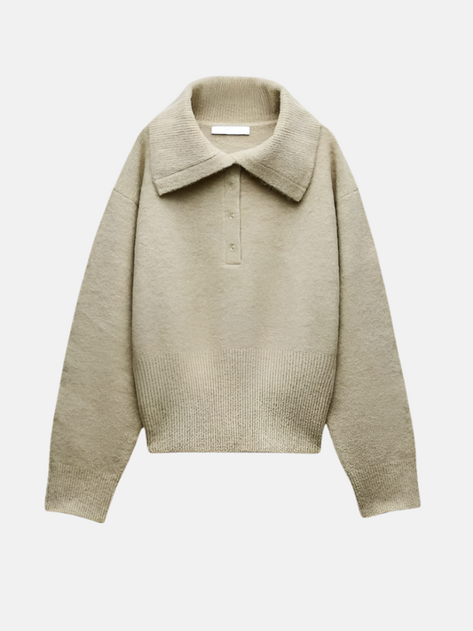 Thaiséa - Knitted Sweater-Sweater-Beige-S-Lyle&Oak