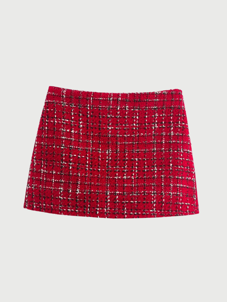 Tweed blazer and skirt set – elegant style for any occasion.