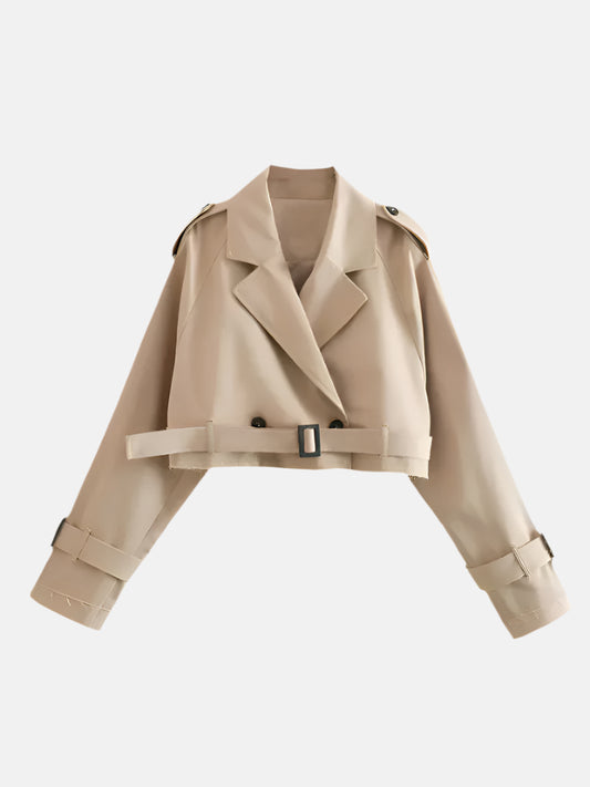 Valia - Cropped Trenchcoat-Jacket-Lyle & Oak-Beige-M-Lyle-and-Oak