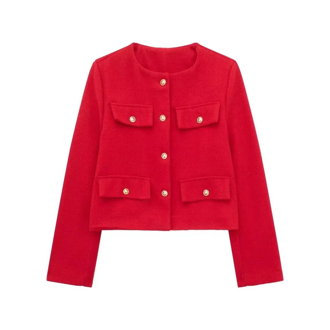 Vintage cropped jacket – timeless elegance for the style-conscious.