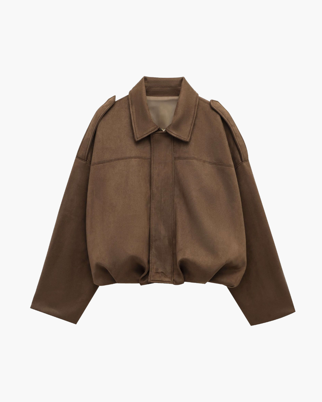 Vintage suede bomber jacket– elegant style and timeless design.-Jackets-Camel-S-Lyle and Oak